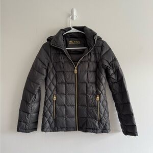 Michael Kors Women's Charcoal Puffer Jacket